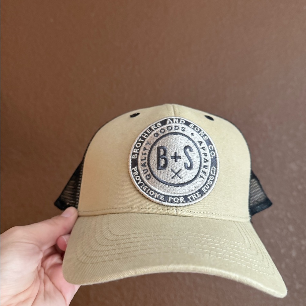 Brother and sons Tan and Black Trucker Hat